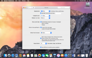 Tampilan Menu Bar Hitam